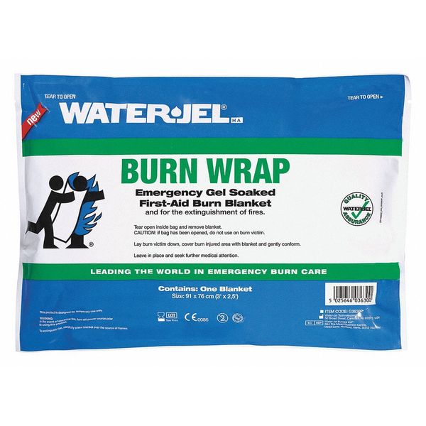 Burn Wrap, Sterile, Blue, Wool, 36