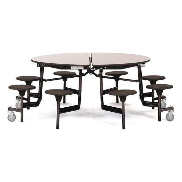 Round Mobile Stool Table , 60