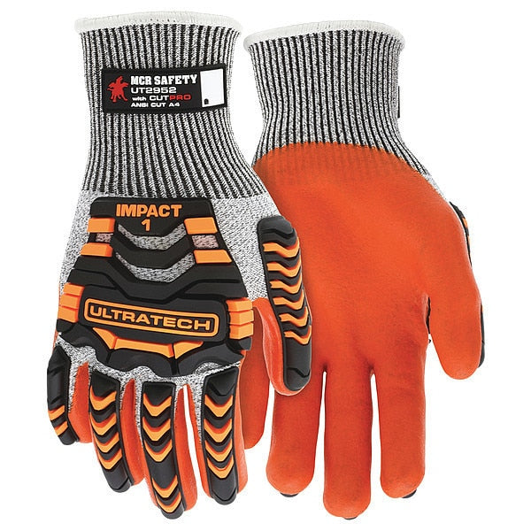 Cut Resistant Impact Coated Gloves, A4 Cut Level, Nitrile, S, 1 PR