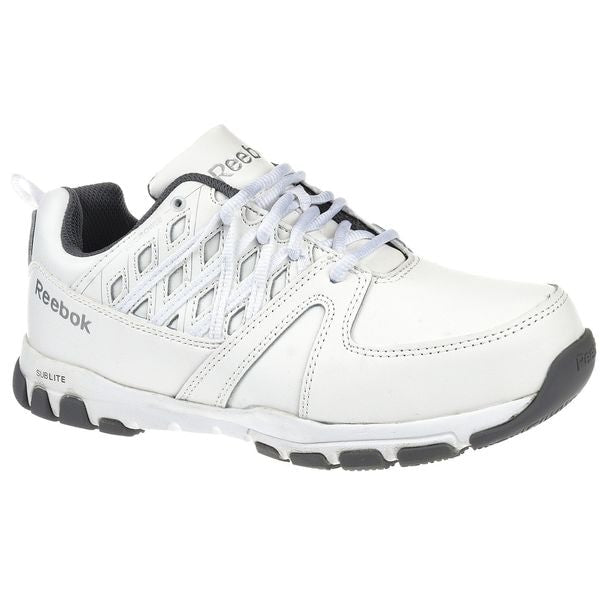 Work Shoes, 10 Size, Wht, Steel, Womens, PR