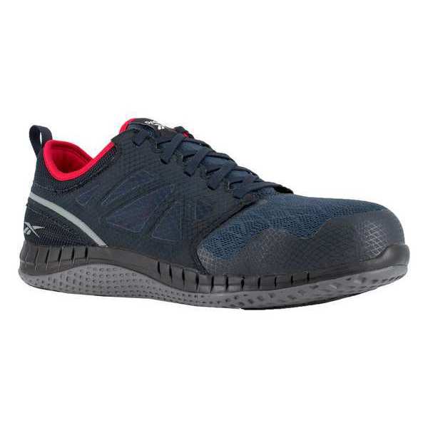 Work Shoes, 7 Size, Navy, Steel, Mens, PR