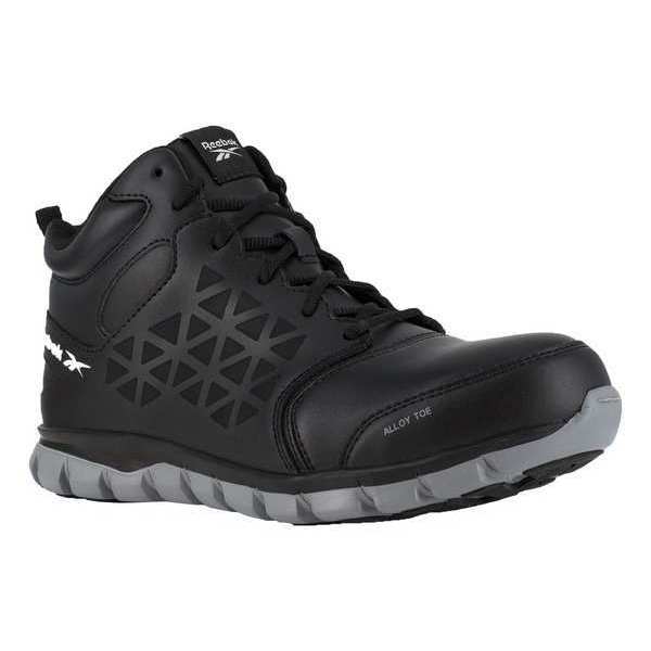 Work Shoes, 10 Size, Black, Alloy, Mens, PR