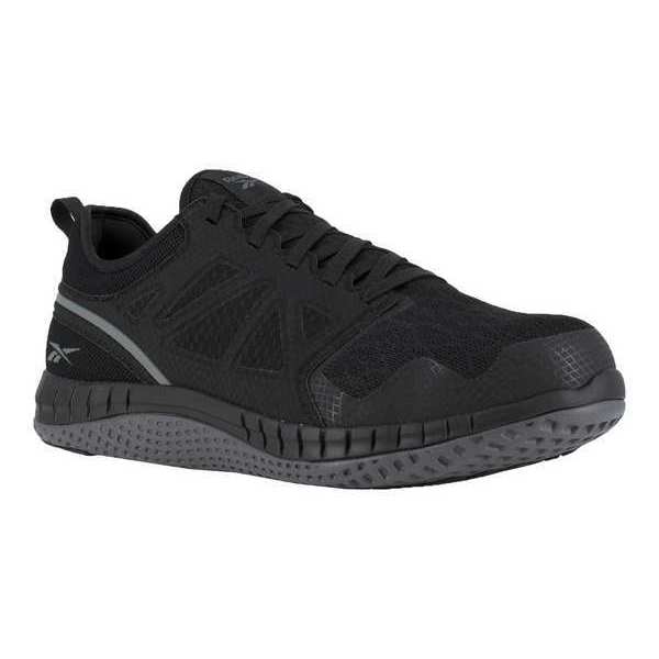 Work Shoes, 8-1/2 Size, Gray, Steel, Mens, PR