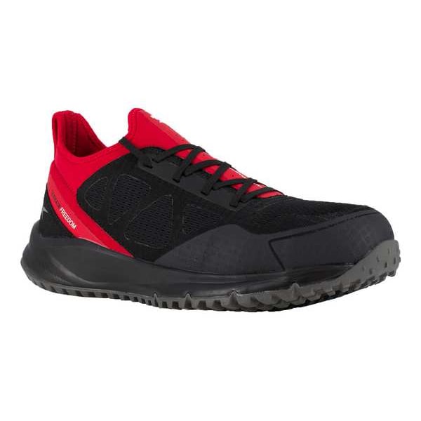 Work Shoes, 9, M, Black, Steel, Mens, PR