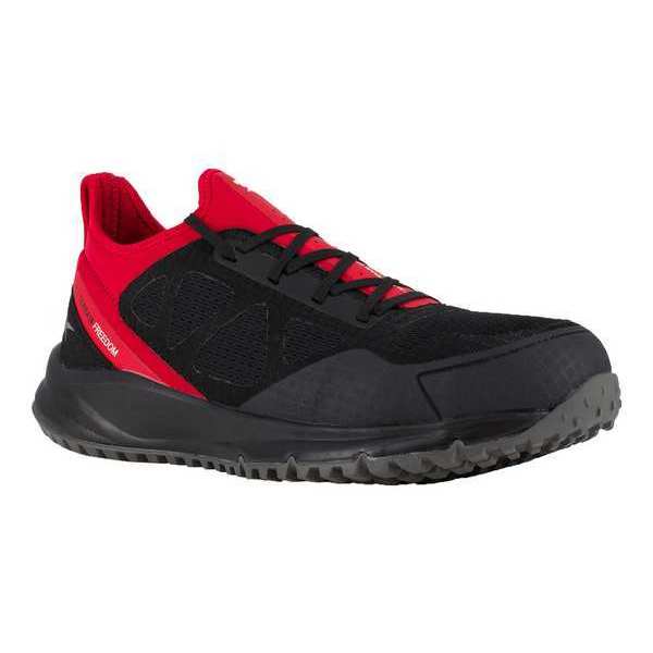 Work Shoes, 15, W, Black, Steel, Mens, PR