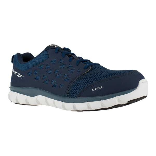 Work Shoes, 9, W, Navy, Alloy, Mens, PR