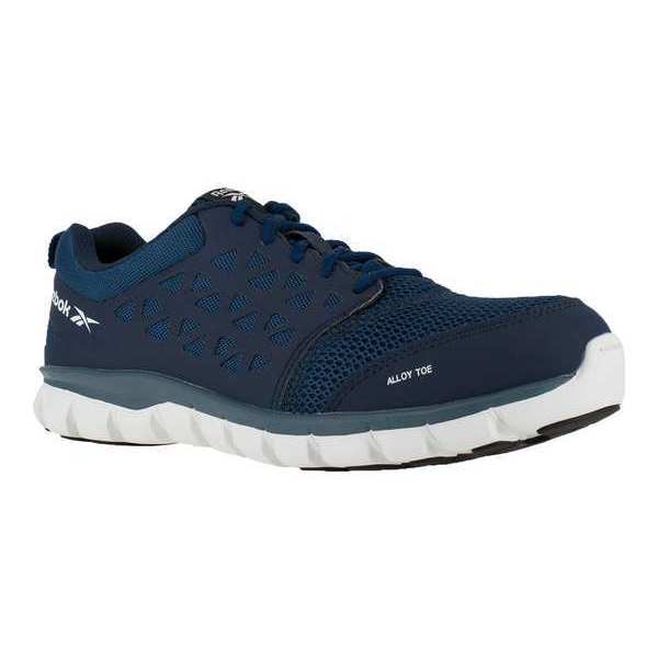 Work Shoes, 11-1/2, W, Navy, Alloy, Mens, PR