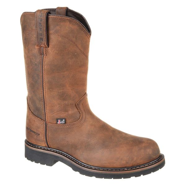 Size 11-1/2 Men's Wellington Boot Steel Work Boot, Tan