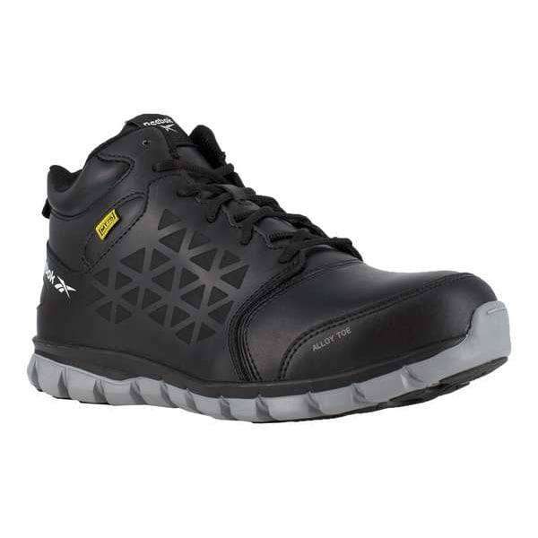 Athletic Style Work Shoes, 15, W, Black, PR