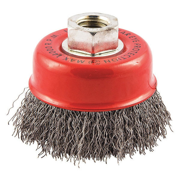 Cup Brush, Arbor Hole Mount, 13/16