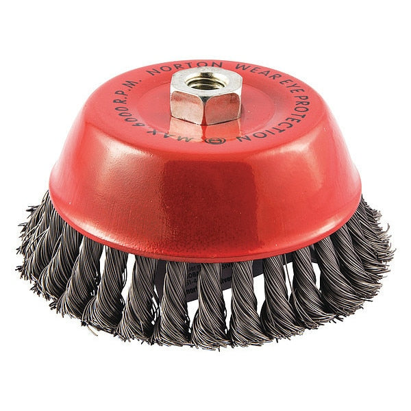 Knot Wire Cup Brush, Threaded Arbor Mount