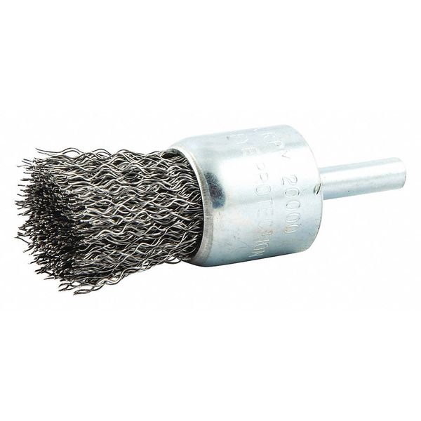 Crimped Wire End Brush, Shank Size 1/4