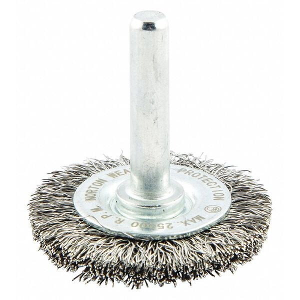 Wire Wheel Brush, Shank Mount, 1/4