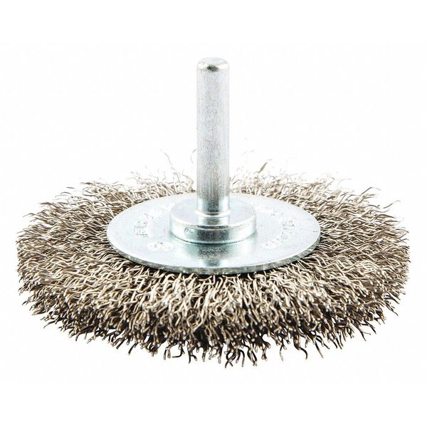 Wire Wheel Brush, Shank Mount, 3/4