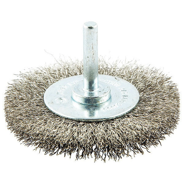 Wire Wheel Brush, Shank Mount, 3/4