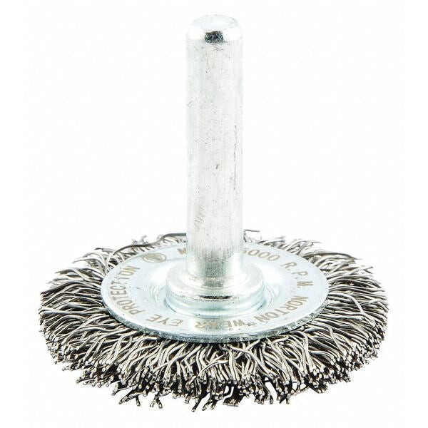 Wire Wheel Brush, Shank Mount, 1/4
