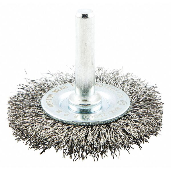 Wire Wheel Brush, Shank Mount, 7/16