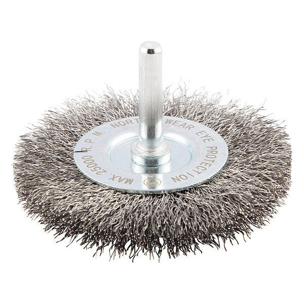 Wire Wheel Brush, Shank Mount, 3/4