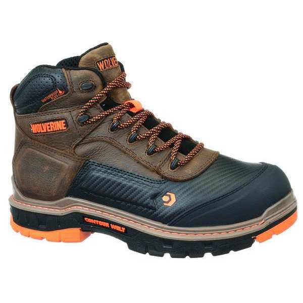 Size 10-1/2 Men's Hiker Boot Composite Work Boot, Brown