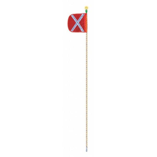 Warning Whip, 5 ft. H, Amber Light Bulb