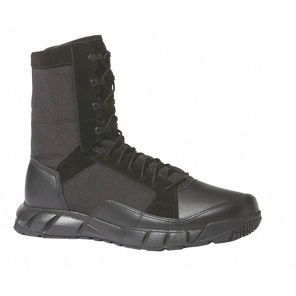 Tactical Boots, 9-1/2, R, Blk, Plain, Men, PR