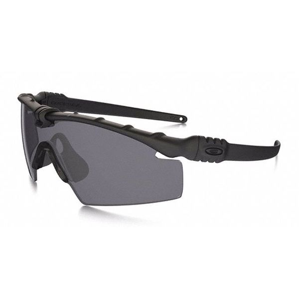 Safety Glasses, Wraparound Gray Plutonite Lens, Scratch-Resistant