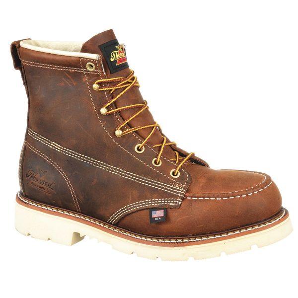Size 9 Men's 6 in Work Boot Steel Work Boot, Brown