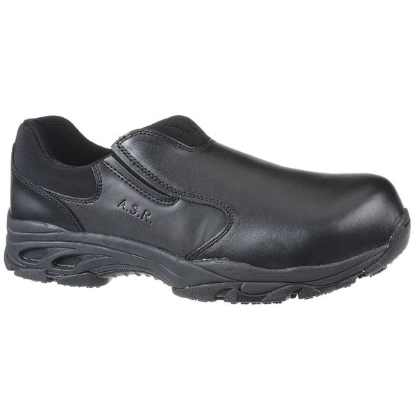 Size 6 Unisex Loafer Shoe Composite Work Shoe, Black
