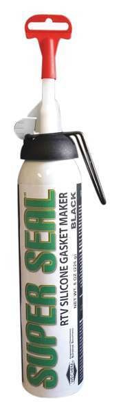Silicone Sealant, 100 Percent, Black, 6 to 8 oz., Black, Temp Range -60 to 500 Degrees F