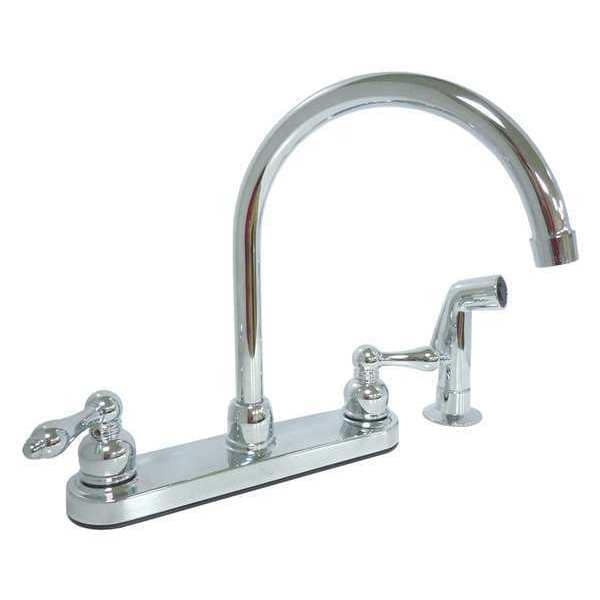 Gooseneck Spout Kitchen Faucet, With Spray