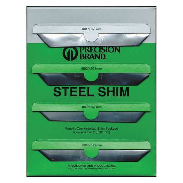 Shim Stock, Roll, Steel, Assortment