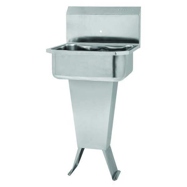 SS Floor Mnt Hand Sink, No Faucet