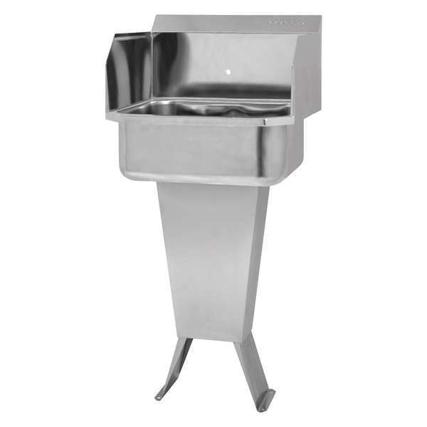 SS Floor Mnt Hand Sink, No Faucet