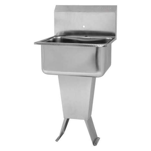 SS Floor Mnt Hand Sink, No Faucet