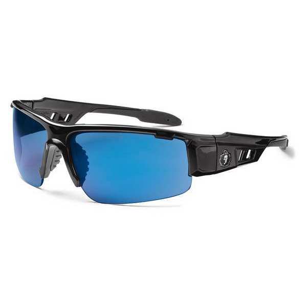 Safety Glasses, Traditional Blue Polycarbonate Lens, Scratch-Resistant