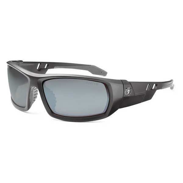 Safety Glasses, Traditional Silver Mirror Polycarbonate Lens, Scratch-Resistant