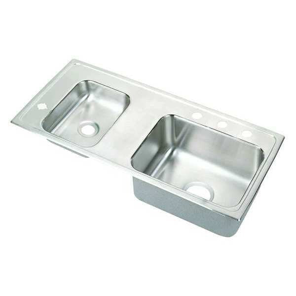SS 37.2 x 17 x 6.5 Dbl Bowl Top Mt Sink