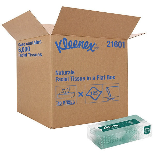 Naturals, 2 Ply Facial Tissue, 48 Boxes, 125 Sheets per Box