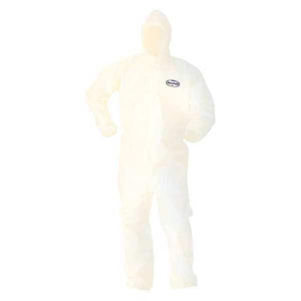 Hooded Coveralls, 2XL, 12 PK, Zipper