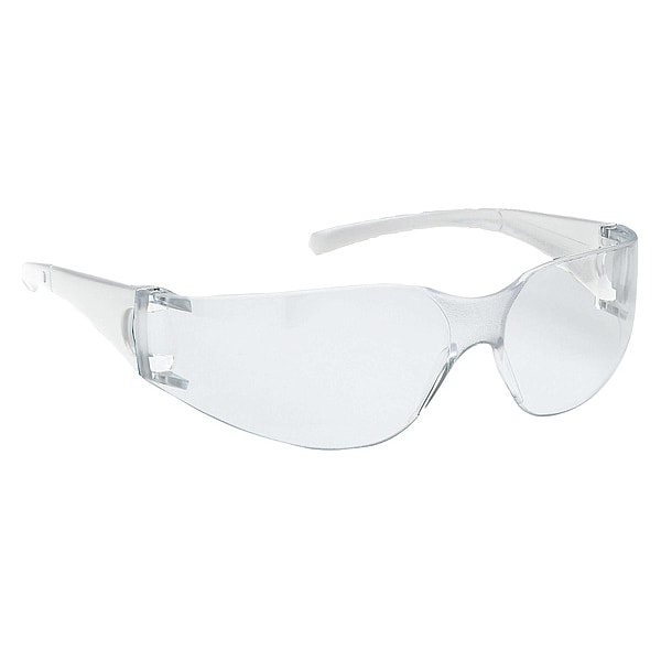 Safety Glasses, Clear Polycarbonate Lens, Scratch-Resistant, 12PK