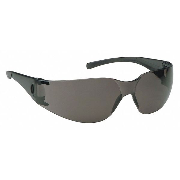 Safety Glasses, Smoke Polycarbonate Lens, Scratch-Resistant, 12PK