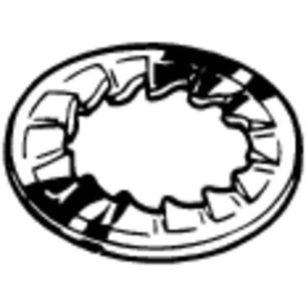 Internal Tooth Lock Washer, Fits Bolt Size M16 Steel, Zinc Plated Finish, 100 PK