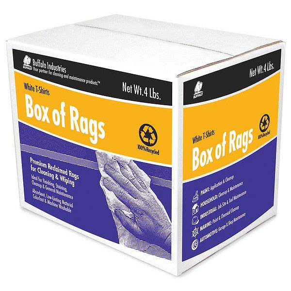 Cotton Cleaning Cloth 4 lb. Varies White