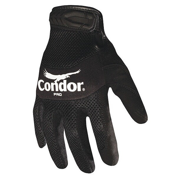 Mechanics Gloves, S, Black, Single Layer and Seamless, Spandex/Neoprene