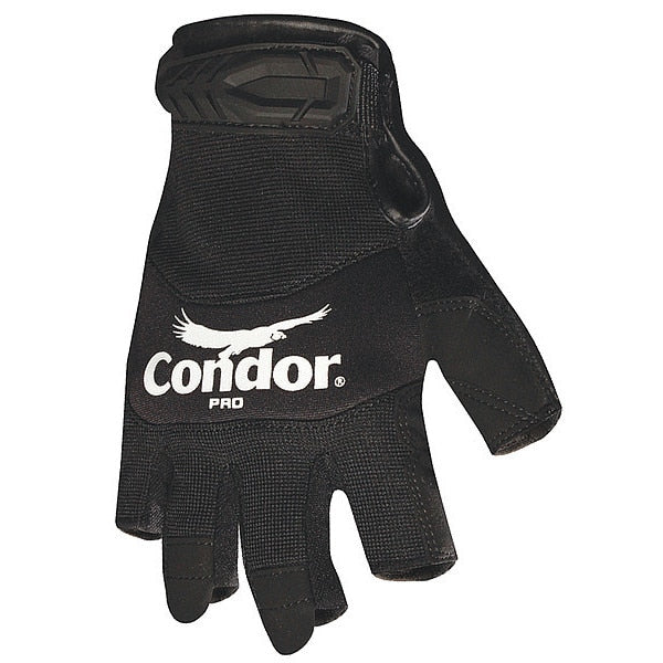 Mechanics Gloves, S, Black, Single Layer and Seamless, Spandex/Neoprene