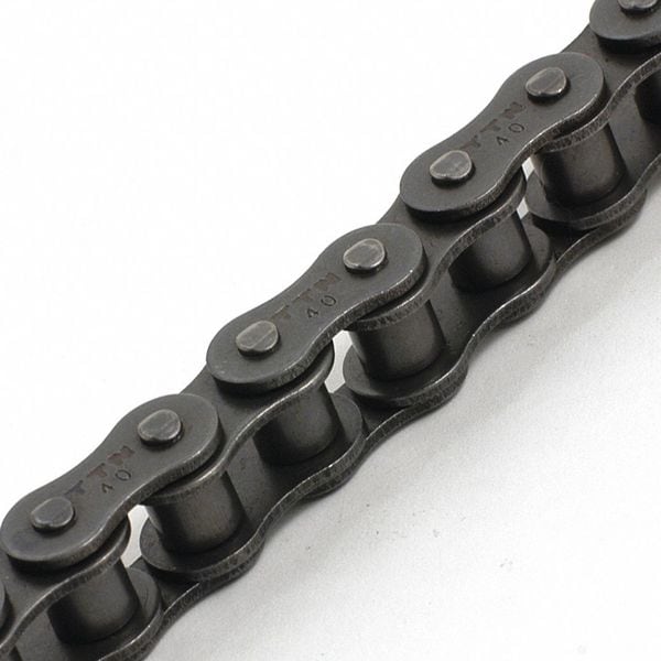 Roller Chain, Single Strand, Rivet, 100 ft