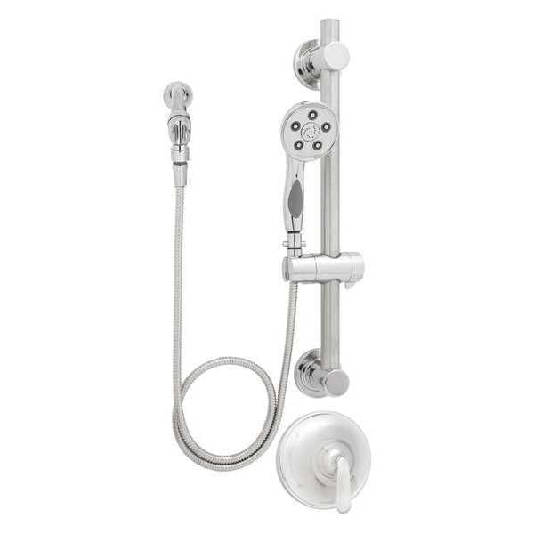 wall, Hand Shower Combination, Polished Chrome, Wall