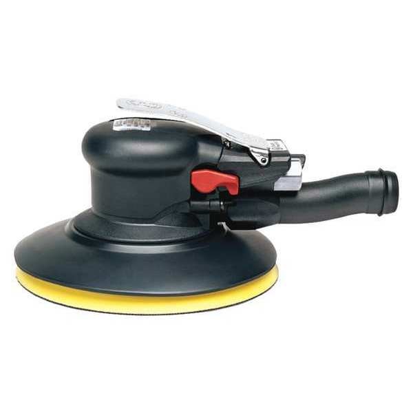 6 Inch Air Random Orbital Sander, Central Vac, Hook & Loop, 6 Pad Holes, 0.28 HP / 210 W - 12000 RPM