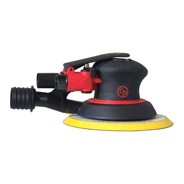 6 Inch Air Random Orbital Sander, Central Vac, Hook & Loop, 6 Pad Holes, 0.28 HP / 210 W - 12000 RPM