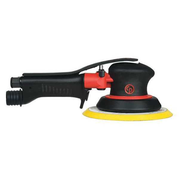 6 Inch Air Random Orbital Sander, Central Vac, Hook & Loop, 6 Pad Holes, 0.28 HP / 210 W - 11000 RPM